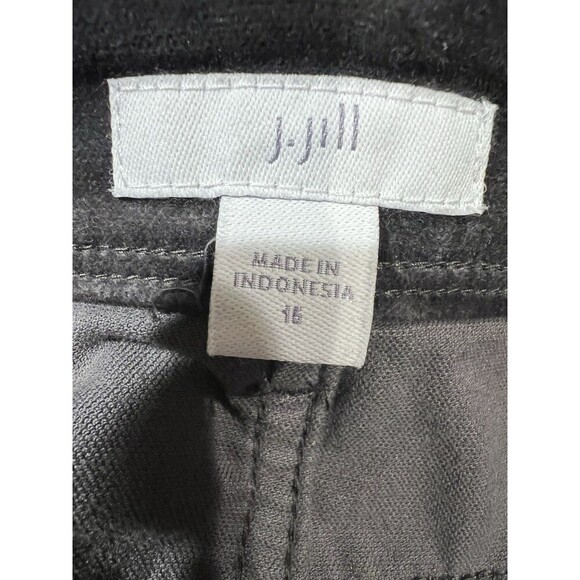 J. Jill Velvet Velour Womens Casual Pants Jeans Gray Cotton Blend Size 16 - Picture 5 of 7